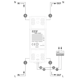 WZE-1RST 1F licznik zużycia energii 45A z funkcją reset