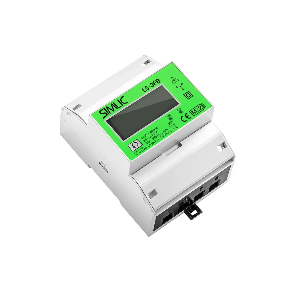 Bidirectional digital electric energy meter, three-phase, 4