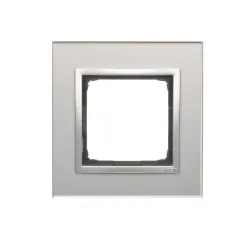 Simon 54 Nature Silver Mist Glass Frame 1x – modern fittings