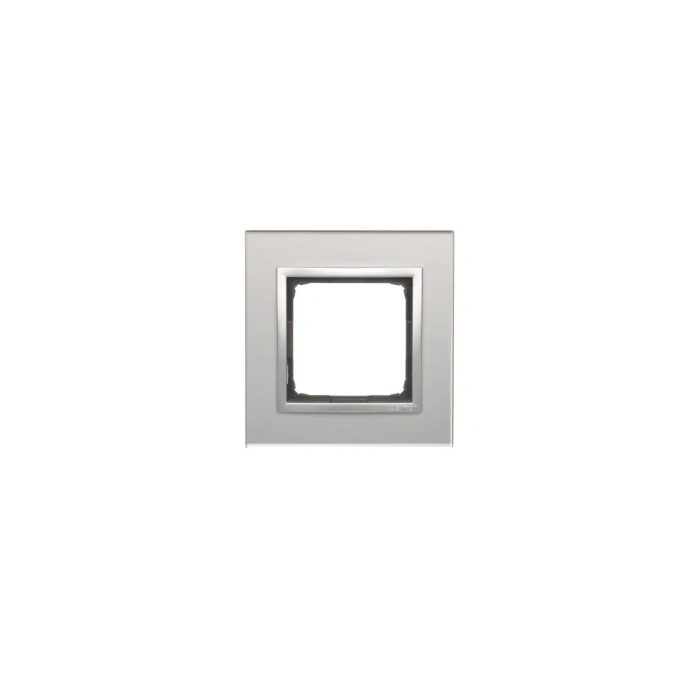 Simon 54 Nature Silver Mist Glass Frame 1x – modern fittings
