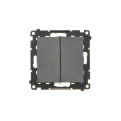 Simon 55 module black matte button 2x 2-gang 10AX 250V