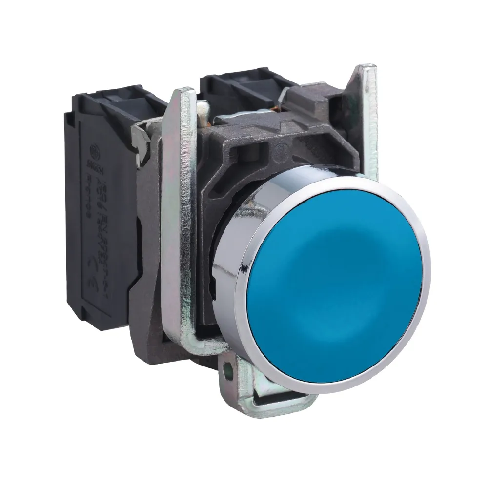 Schneider Electric Harmony XB4 – niebieski przycisk płaski metalo