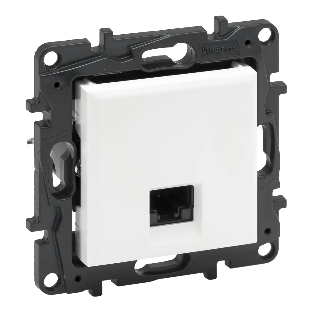 Niloe Step white module computer socket 1x UAE 8 CAT.5E UTP