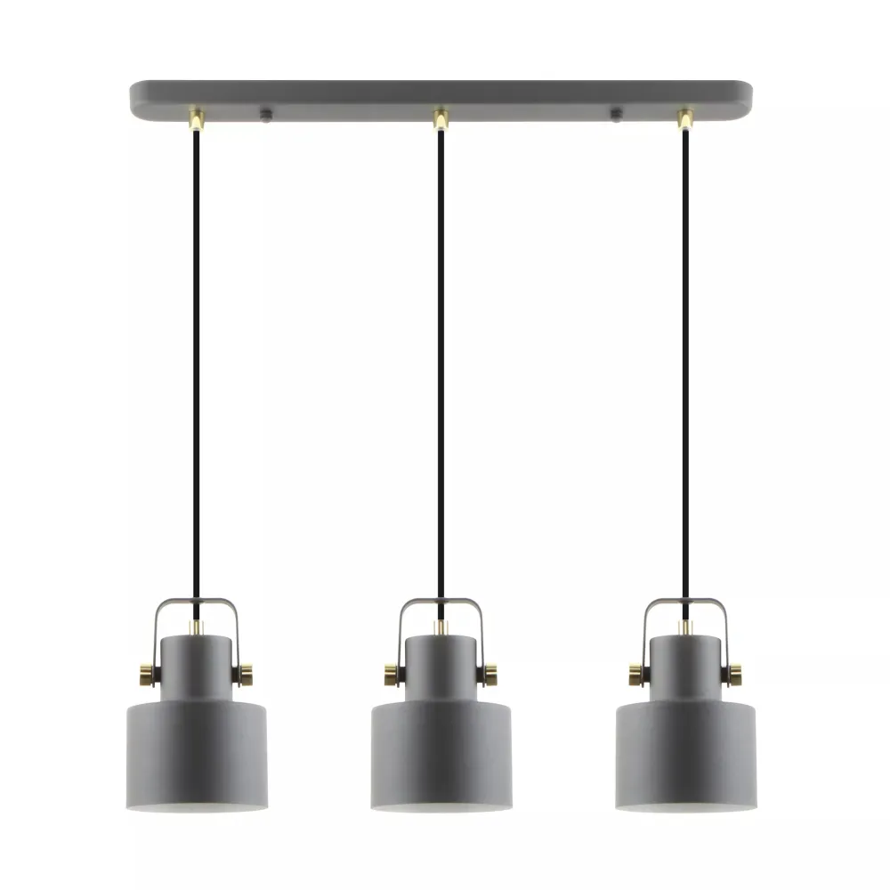 Draco czarny mat/złoty/biały - oprawa wisząca 3x E27 40W metal