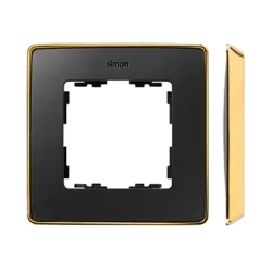 Simon 82 Detail Select Grafit Metal z podstawą złoty ramka 1x