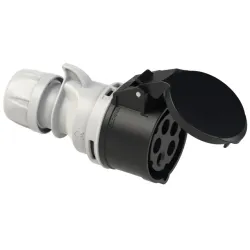 Portable power socket 16/5 IP44 500V black screw terminals