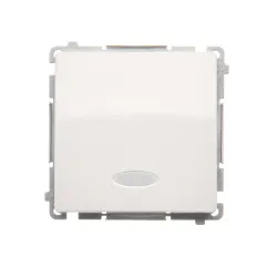 Simon Basic module white 1-pole illuminated switch blue