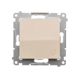 Simon 54 cream module button "doorbell" 10AX 250V – reliable choice