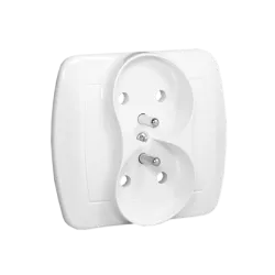 Simon Akord white socket 2x TV/FM 16A 250V - high-quality fittings