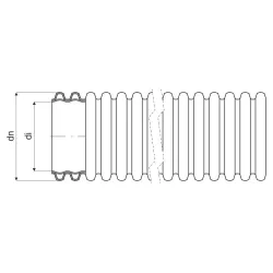 KF 160-25 niebieska rura osłonowa karbowana HDPE fi160/136
