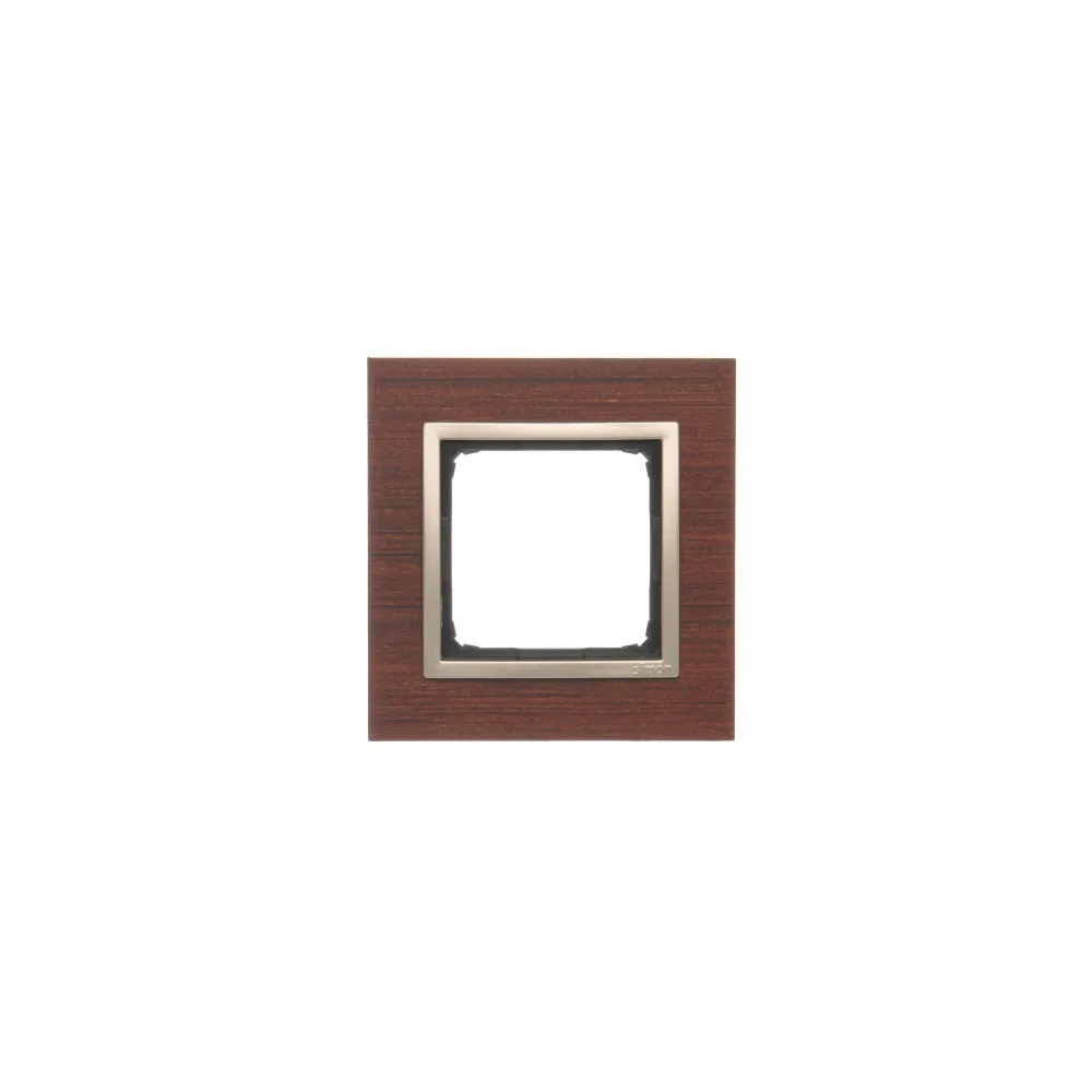 Simon 54 Nature Złoty Orzech Drewniana Ramka 1x - elegancja i trw