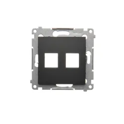 Simon 54 black matte module - plate for 2x UAE Keystone sockets