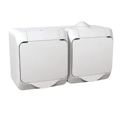 Schneider Electric Cedar Plus – podwójne gniazdo 2P+PE IP44