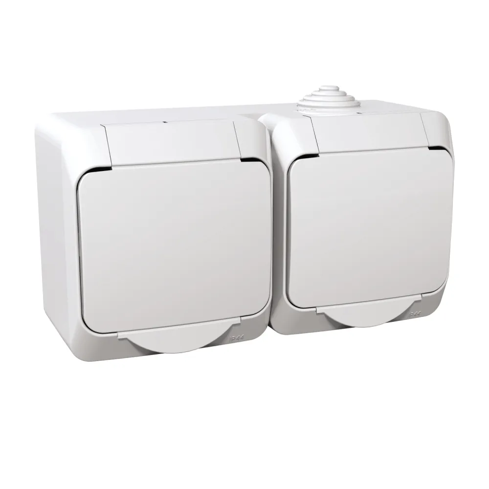 Schneider Electric Cedar Plus – podwójne gniazdo 2P+PE IP44