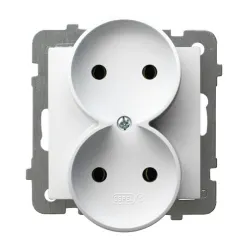AS module white socket 2x B/U screw terminals 16A 250V