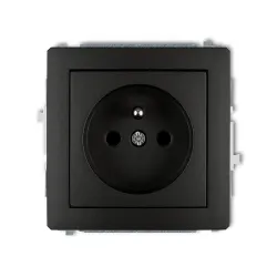 Deco module black matte socket 1x USB - sturdy and safe