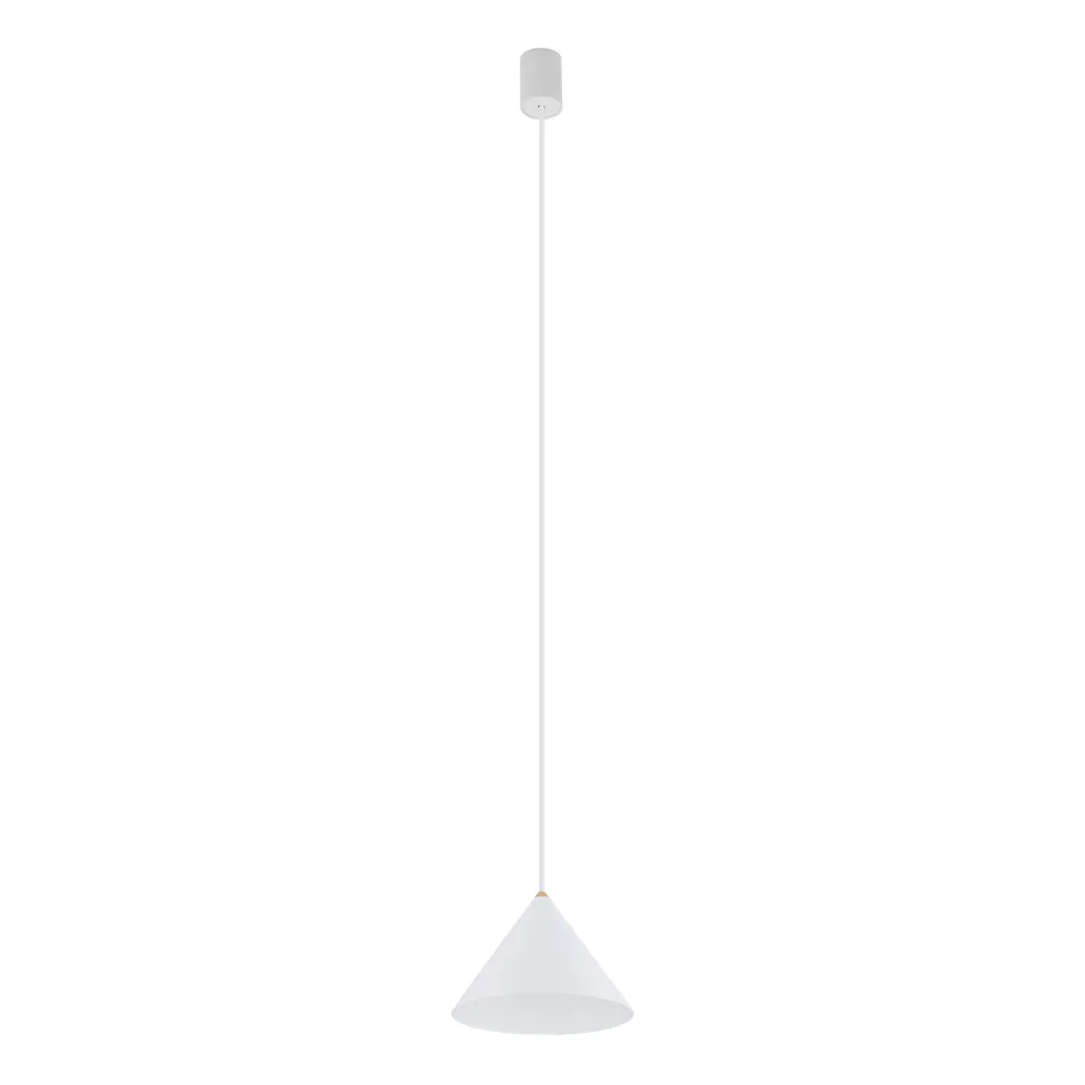 Zenith S biały/mosiądz – oprawa wisząca 1xGU10 20W
