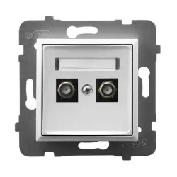 Aria white module 2x TV socket type F – practical antenna socket