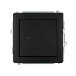 Deco moduł czarny mat łącznik żaluzjowy "strzałki" 10AX 250V