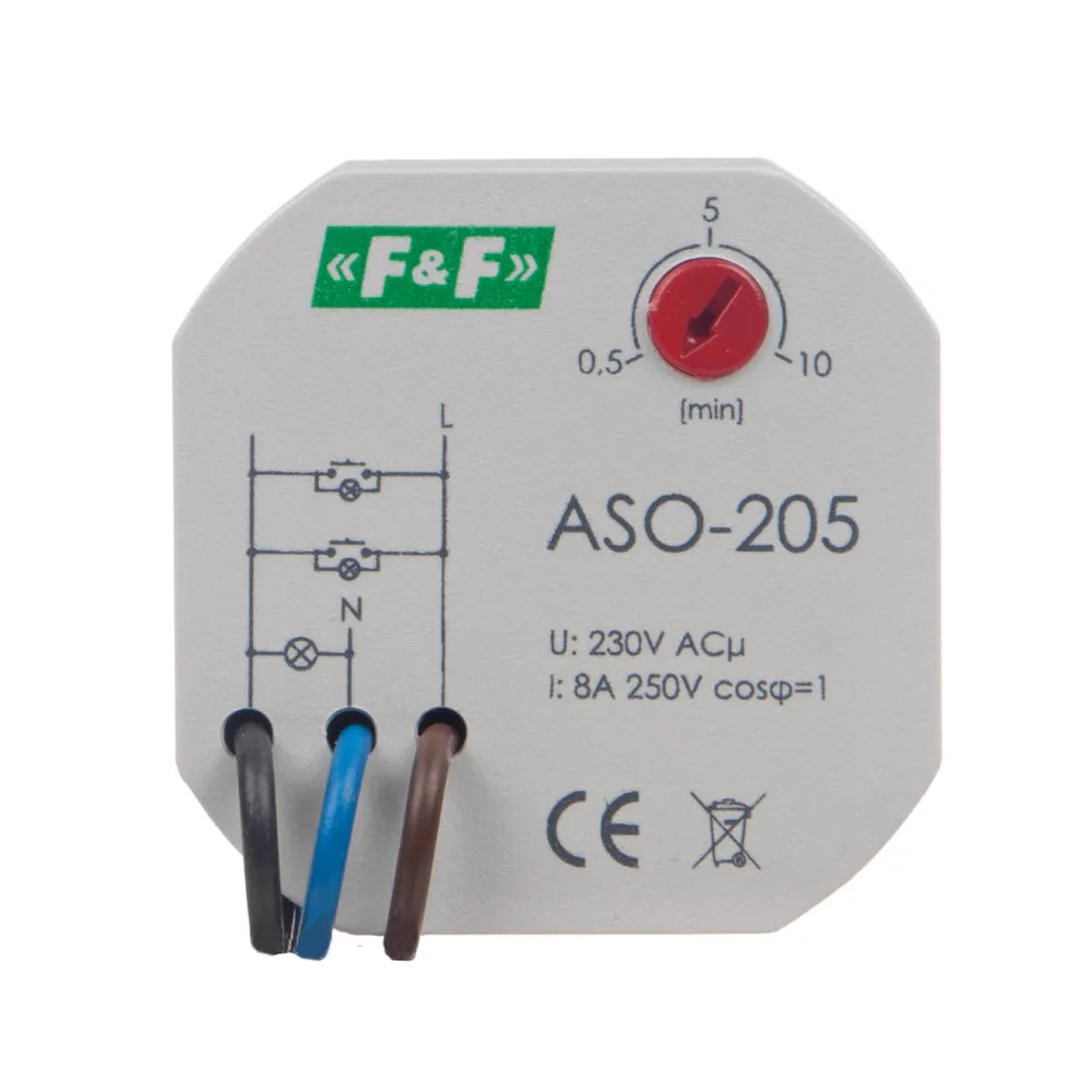 Automat schodowy ASO-205 PT 10A 230V AC – sterowanie oświetleniem