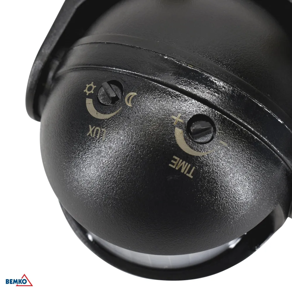 Czujnik ruchu czarny NT ścienny 180st 12m 1200W IP44