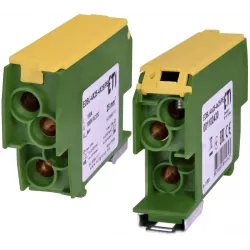 Distribution block EDBJ-4X25-4X25PE 100A yellow-green