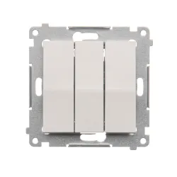 Simon 54 module white button 3x 3-gang 10AX 250V - reliable button