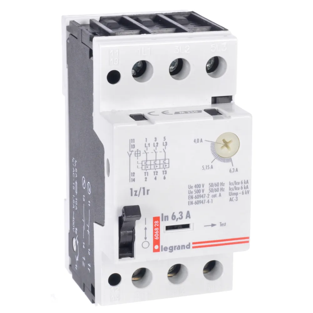 Wyłącznik silnikowy M250 6.3A 1Z+1R 2.5M 230V AC – niezawodna och