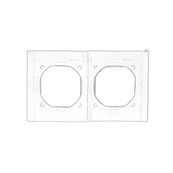 Simon 54 Nature IP44 gasket set for 2x frame - insta protection