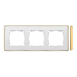 Simon 82 Detail Select white metal with gold base frame 3x