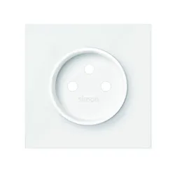 Simon 100 matte white plate for 1x socket with switch – practical accessory
