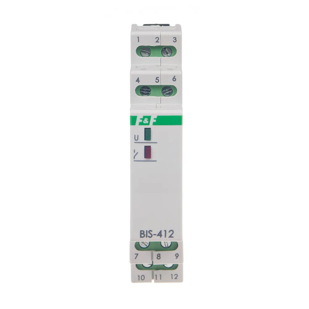 BIS-412 przekaźnik impulsowy bistabilny grupowy 16A 24V AC/DC