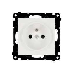 Simon 55 module white matte socket 1x z/u - safe and durable