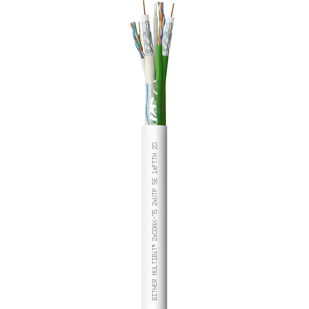 Multibit 2xCOAX-75 2xUTP5E 1xFTTH2J przewód hybrydowy bęben