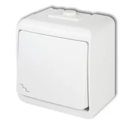 Junior biały łącznik NT uniwersalny "Schody" 1x IP54 10AX 250V