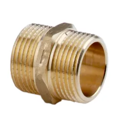 1/2" Yellow Brass Nipple – Durable Installation Component