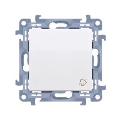 Simon 10 white module button "doorbell" self-clamping 10AX 250V