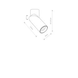 India czarny oprawa sufitowa spot NT 1x GU10/15W aluminium