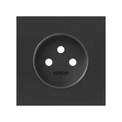 Simon 100 czarny mat płytka do gniazd 1x Z/U – praktyczne rozwiąz