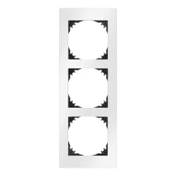 VESTRA WHITE FRAME 3X - modern flush-mounted frame
