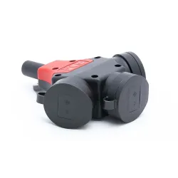 Rozgałęźnik przenośny gumowy 1-3 z/u + zatyczka IP54 Taurus2