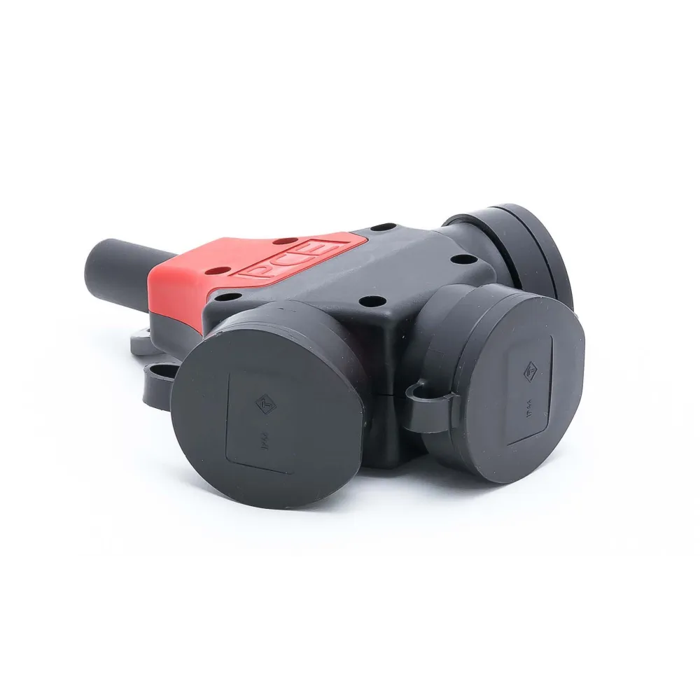 Rozgałęźnik przenośny gumowy 1-3 z/u + zatyczka IP54 Taurus2
