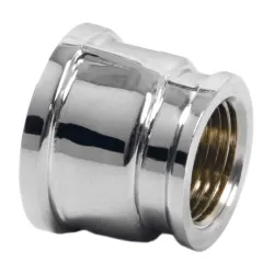 Brass reducing coupling 1/2"x3/8" chrome - durable connection