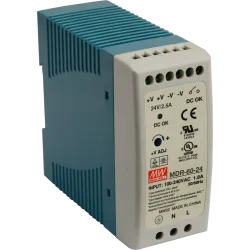 Zasilacz MDR na szynę DIN 60W 2.5A 24V DC - niezawodne zasilanie