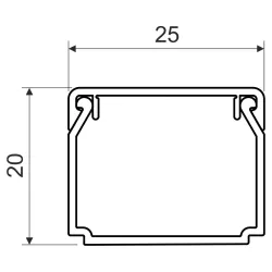LHD 25x20 kanał kablowy PVC 2m biały - praktyczne rozwiązanie