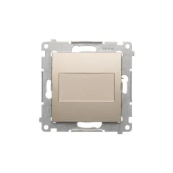 Simon 54 module gold matte frame cover with bridge and clips