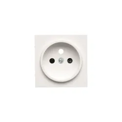 Simon 55 white matte module plate for 1x socket with switch - practical solution