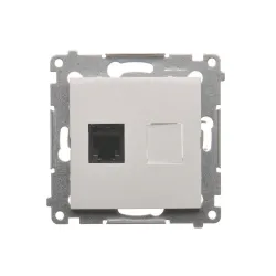 Simon 54 white module telephone socket 1x UAE 6 flat