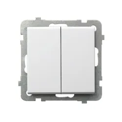Sonata moduł biały łącznik krzyżowy 10A 250V - niezawodny łącznik