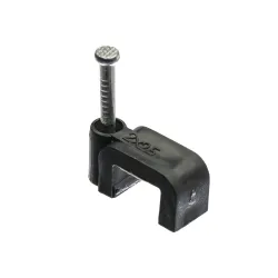 FLOP-8/6/100 cable clip with nail black - practical mounting